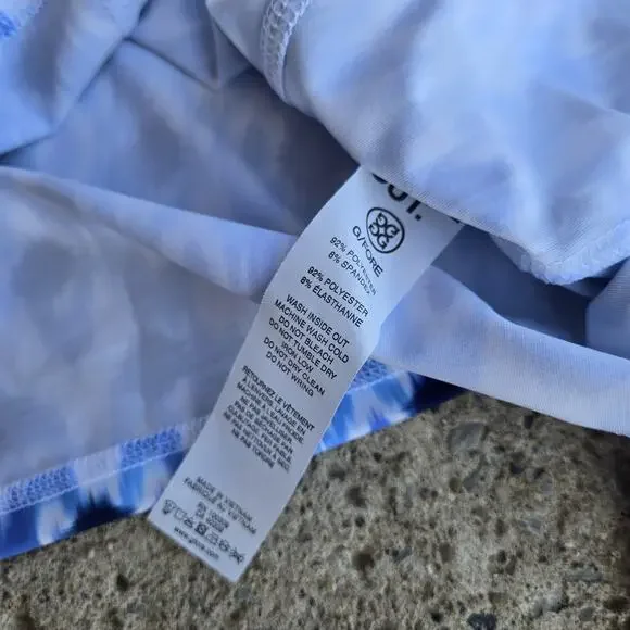 G/Fore Women’s XS Blue White Ikat Print Quarter 1/4 Zip Pullover Top Golf Tennis - Picture 9 of 12